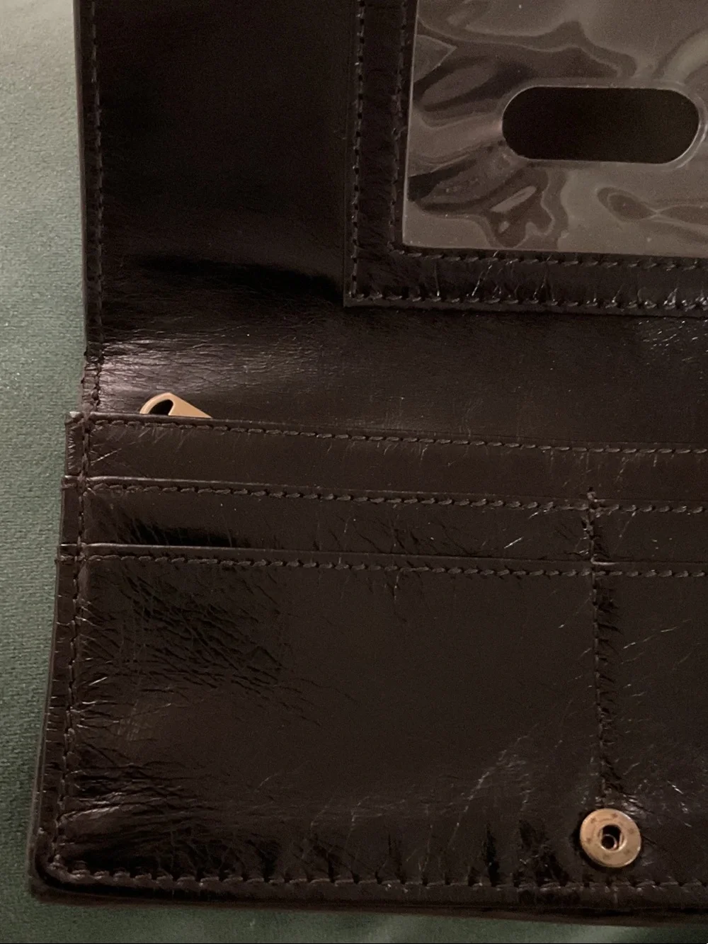 HOBO Black Leather Snap-Closure Wallet